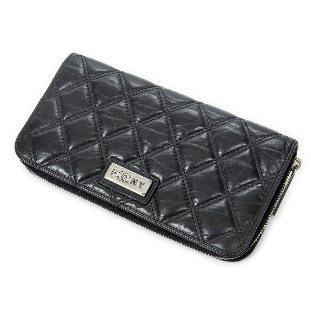 Chanel CC Paris New York Zip Around Wallet